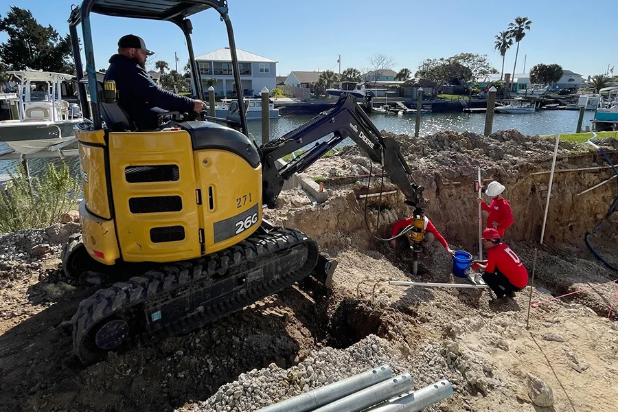 Pre-Construction Pier Installation