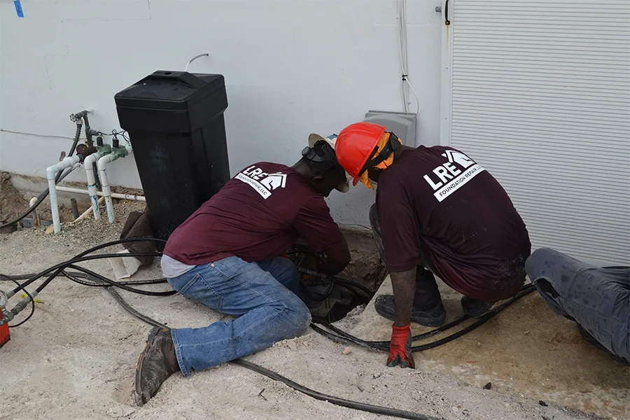 Steel Push Pier Installation